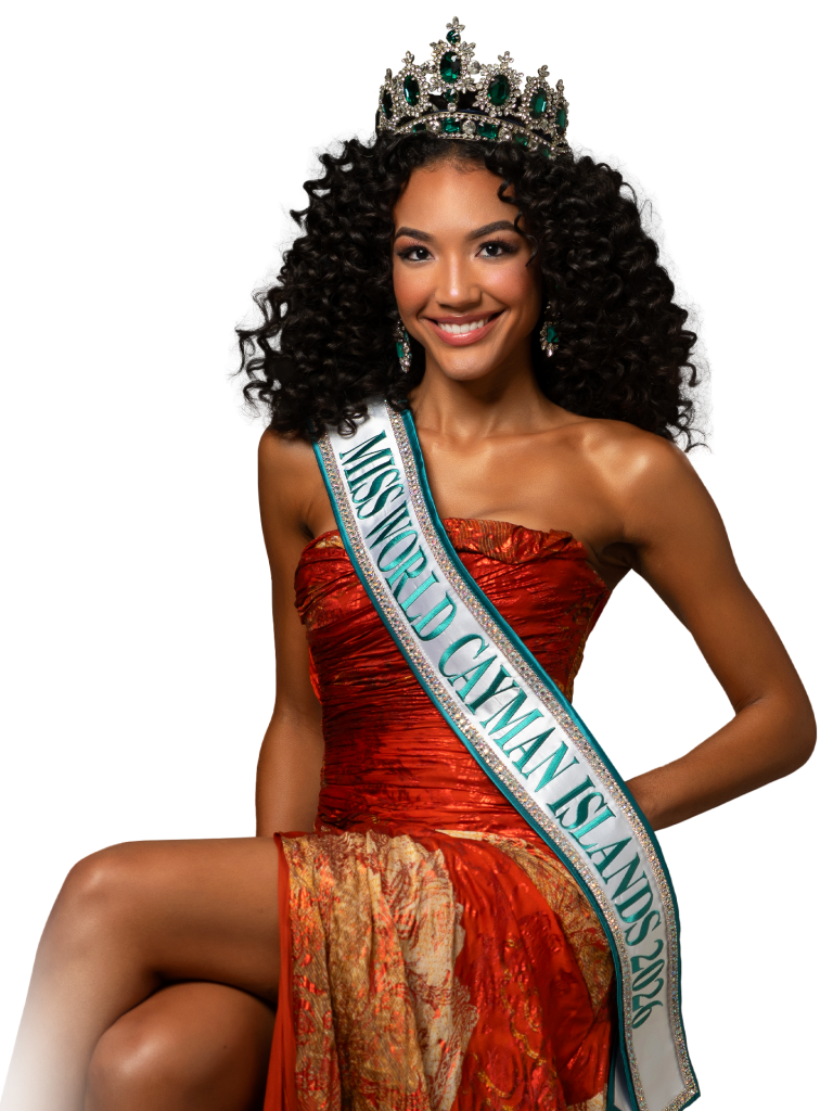 Portrait of the reigning Miss World Cayman Islands